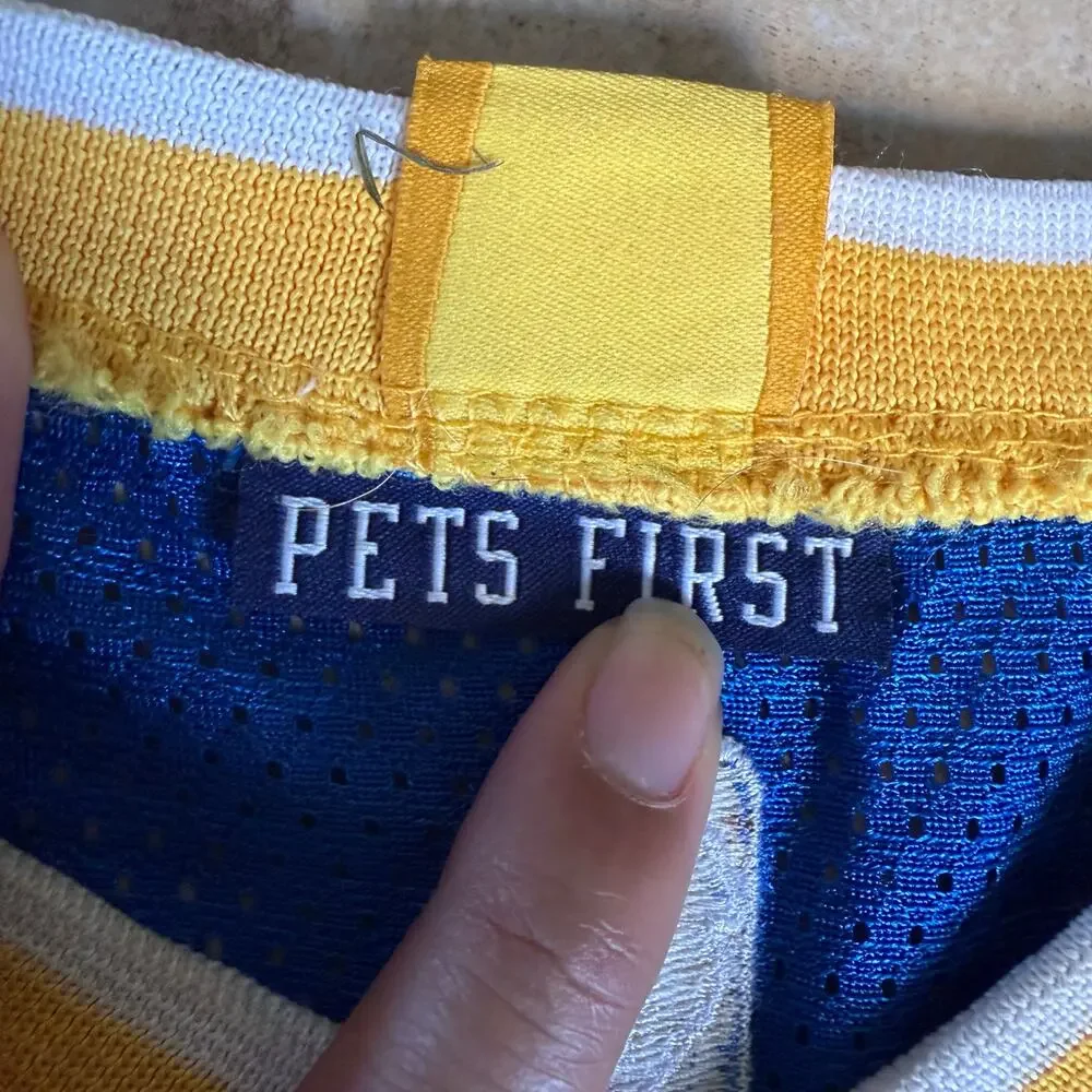 Golden State Warriors Pet‎ First Blue Jersey Dog Outfit Size XLarge Blue NBA